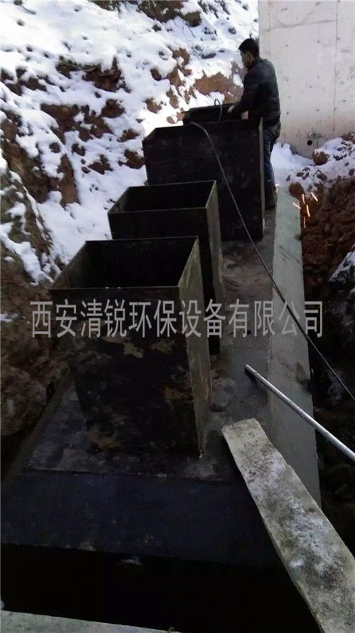 甘肅省蓮花臺(tái)火車站污水處理施工現(xiàn)場(chǎng)